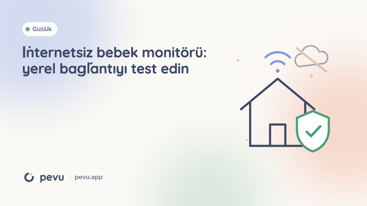 İnternetsiz bebek monitörü: yerel bağlantıyı test edin